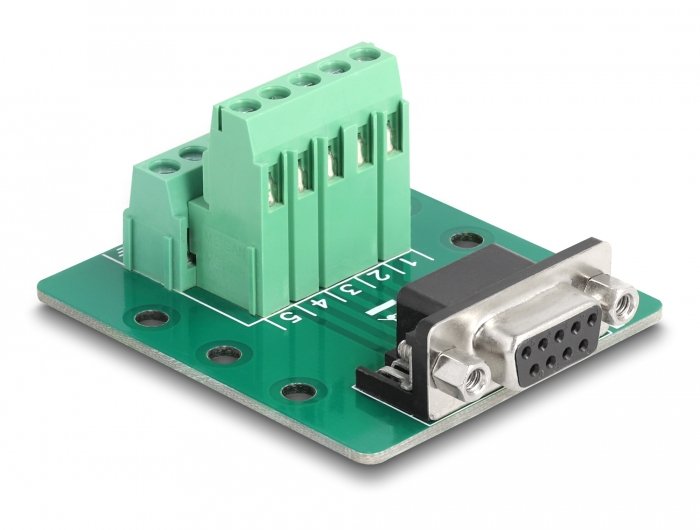 D-sub 9 Pin Connector Female a Terminalblock Carril Din