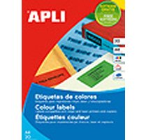 Apli Labels Amarillas Permanentes 210.0 X 297.0MM 100 Hojas — image 1