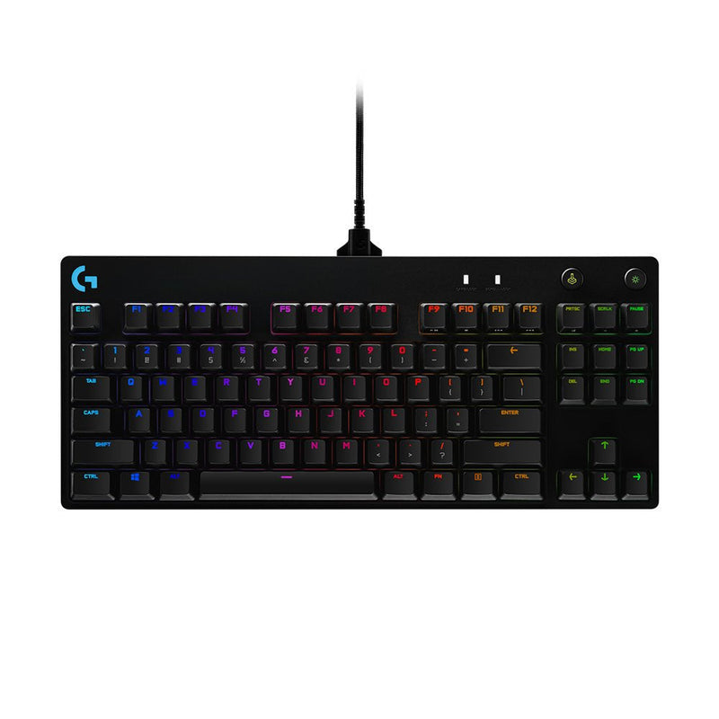 Logitech G Pro Keyboard Retroiluminación USB QWERTY Spanish Switch Gx Blue Clicky Black