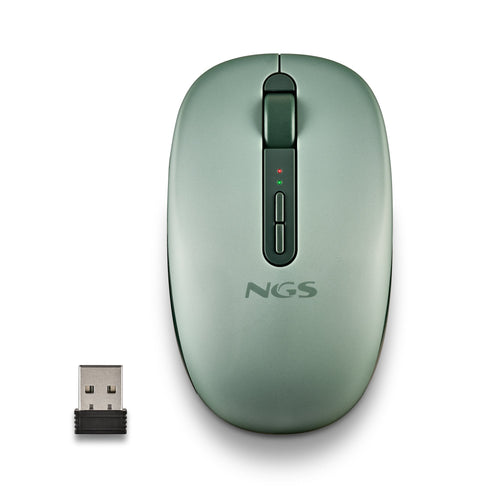 Ngs Mouse Ergonómico Wireless Fog Dual Fogdualgreen Quiet Up To 1600 DPI Green — image 1