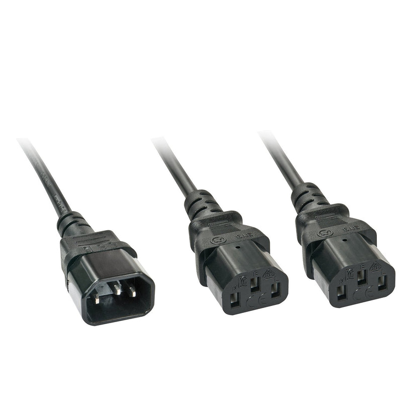 Lindy 30039 Cable Power Black 2M C14 Acoplador C13 2 X