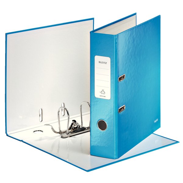 Leitz Ring Binder Carton Forrado Wow 180 Lomo 80MM A4 Blue Metalizado