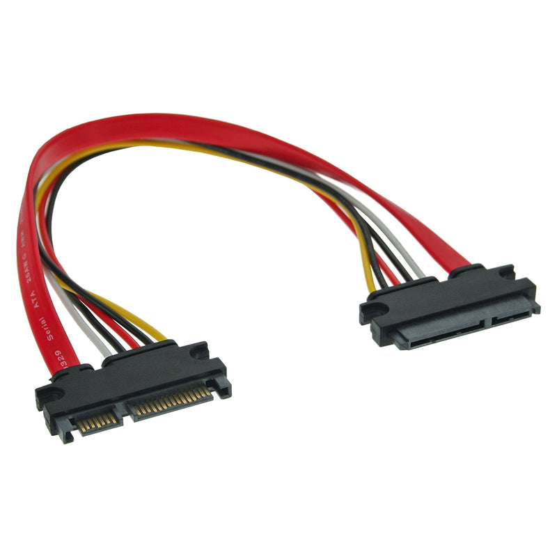 Inline SATA Data + Power Cable SATA 6GB/S Male a Female 0.5M