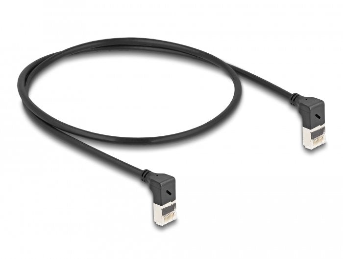 Delock Network Cable RJ45 CAT.6A S/FTP Slim 90° Oben / Oben Angular 0,5M