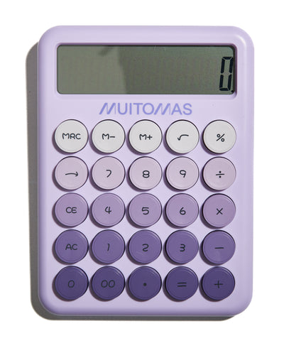 Muitomas Calculator , Laptop With Screen Large 12 Dígitos, Funciona With Battery Aaa, Colour Lila — image 1