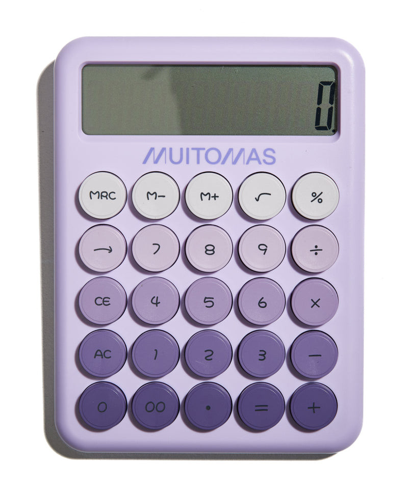 Muitomas Calculator , Laptop With Screen Large 12 Dígitos, Funciona With Battery Aaa, Colour Lila
