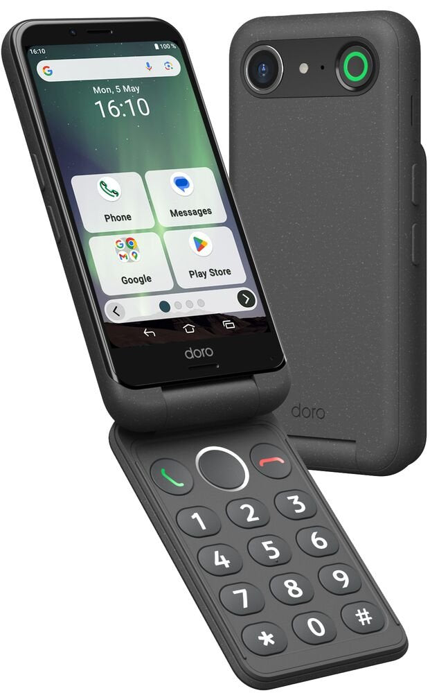 Doro Smartphone Aurora A20 11,4CM (4.5) SIM Double Android 14 4G USB Type-c 4GB 64GB 3000MAH Black