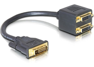 Delock Adaptor DVI25 Plug To 2X DVI25 Jack — image 1