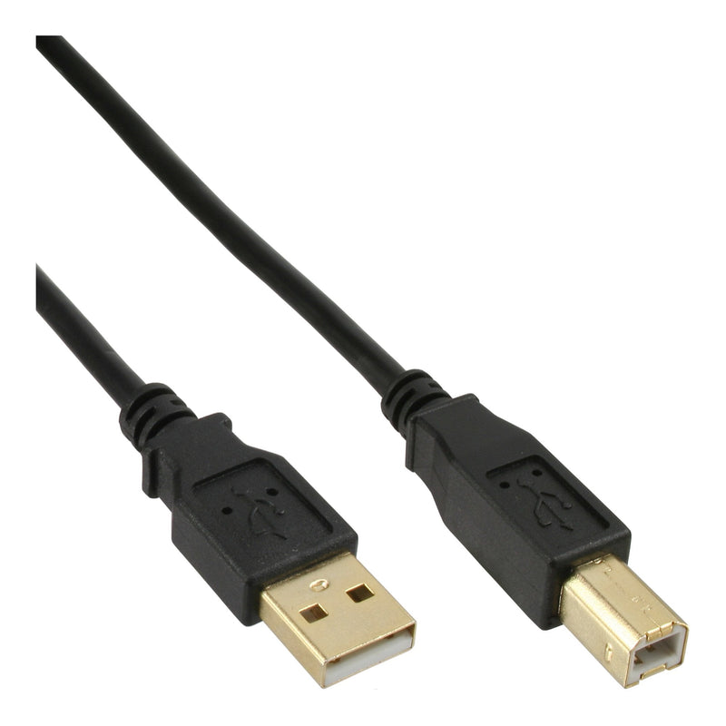 Inline 100PCS. Bulk-pack ® USB 2.0 Cable Type a Male a B Male Black Gold Plated 1M