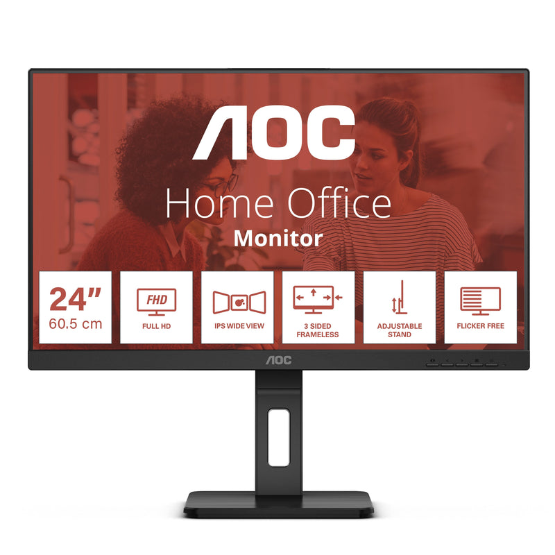 AOC Monitor 23,8 24E3QAF 16:09 Hdmi+dp VA Black Retail