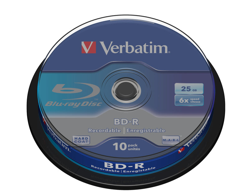 Verbatim Bluray 25GB 10PCS Spindel 6X White Blue Surface