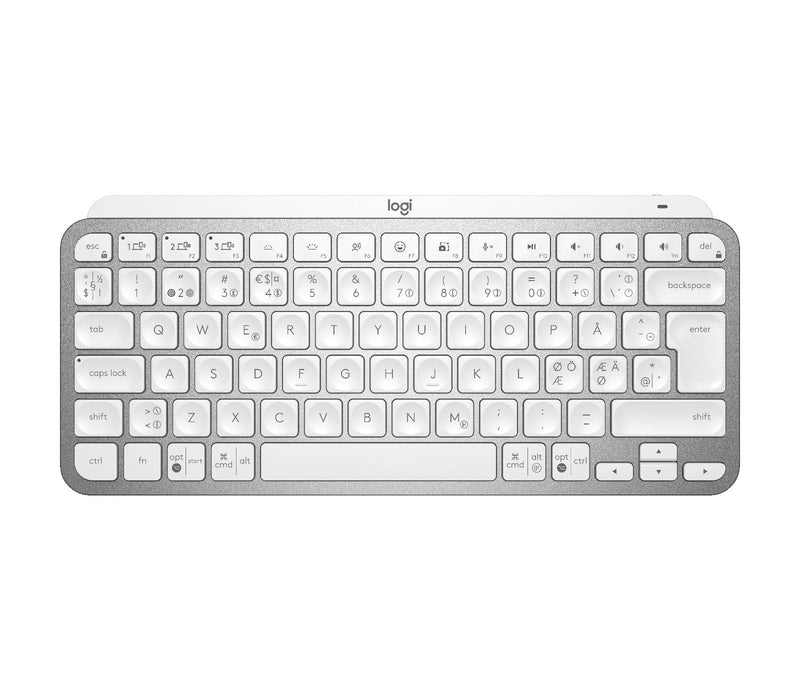 Logitech Teclado Nórdico Mx Llaves Mini RF Inalámbrico + Bluetooth QWERTY Gris
