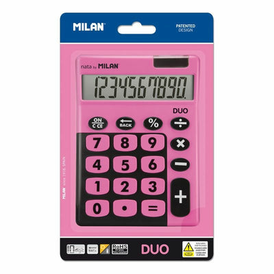 Milan Calculator Touch Duo 10 Digitos Dual Blister Pink — image 1