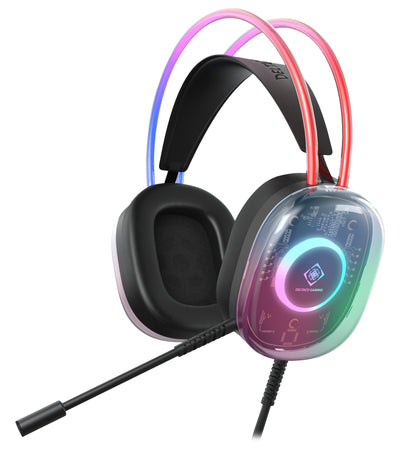 Deltaco Headphones Gaming RGB Beleuchtet Halbtransparente — image 1