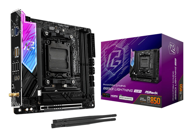 Asrock Motherboard B850I Lightning Wi-Fi AM5 DDR5 Mini ITX MB 90-MXBQR-A0UAYZ