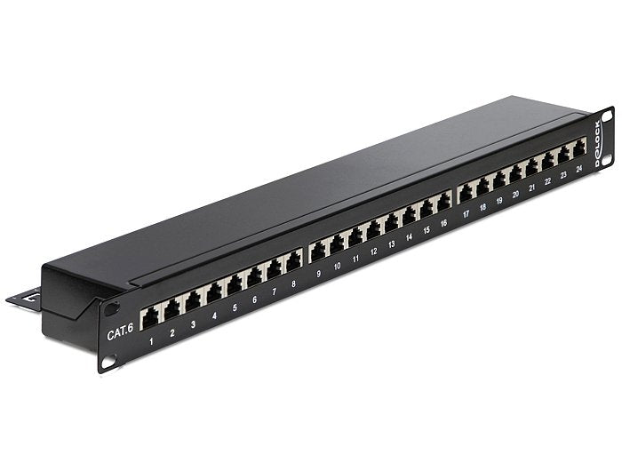 Delock 19? Patchpanel 24 Port CAT.6 Black