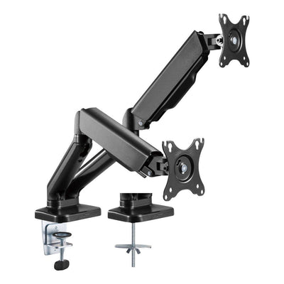 Techly Stand Desk Monitor Double 17A 32 Pulgadas With Resorte Gas, Black — image 1
