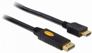Delock 82441 Cable DisplayPort DP - HDMI M/M 5.00M Black — image 1