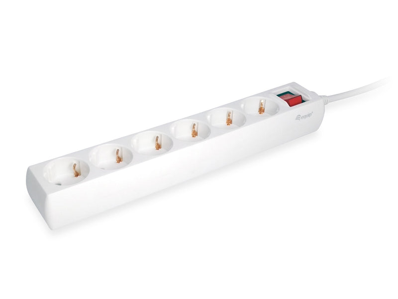 Equip Power Strip Power 6 Sockets Network With Switch White