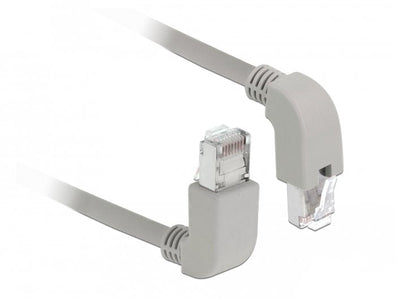 Delock Network Cable RJ45 CAT.6A S FTP Arriba Abajo Angulado 0,5M — image 1