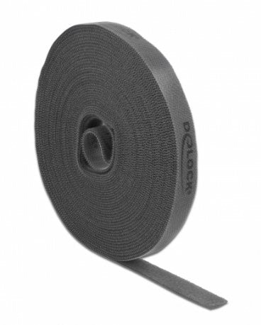 Delock Tape Velcro Roll L 10M X B 15MM Black