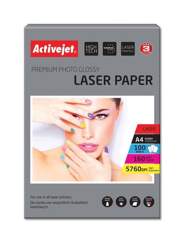 Activejet Paper Fotográfico A4 Glossy 100 Pcs. AP4-160G100L