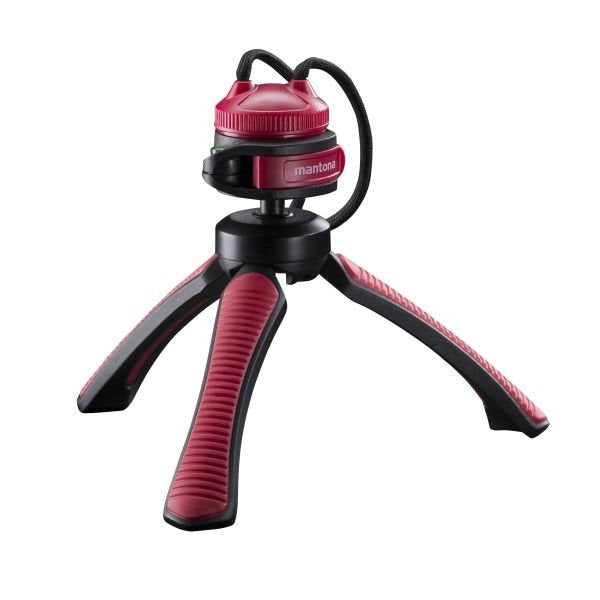 Mantona 21408 Tripod Smartphone/Camera Digital 3 Legs Black Red