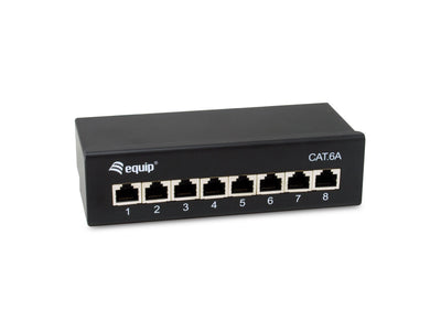 Equip Patchpanel 8x RJ45 CAT.6A FTP 1HE Premium Black — image 1