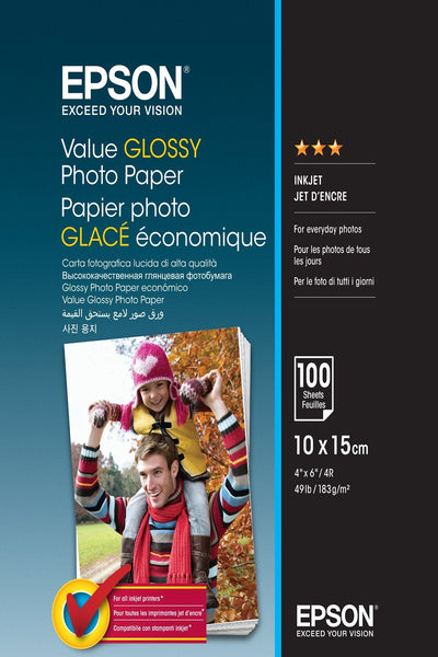 Epson Value Glossy Photo Paper - 10X15CM - 100 Hojas — image 1