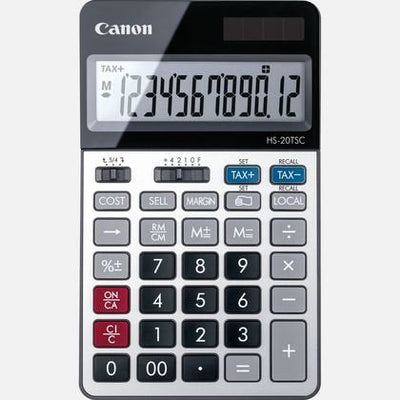 Canon HS-20TSC Calculator Desktop 12 Dígitos Panel Solar Battery — image 1