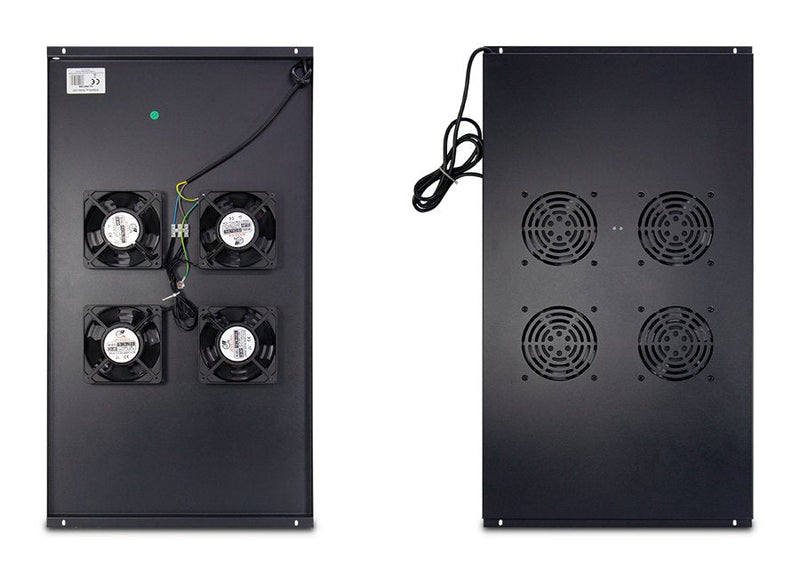 Inter-tech 88887268 Accesorio Bastidor Panel Fan Refrigerador Air Black Panel Fan Black 4 Venti