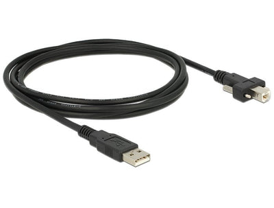 Delock USB Cable 2.0 Type a Connector Male USB 2.0 Type B Connector Male With Screws 2M — image 1
