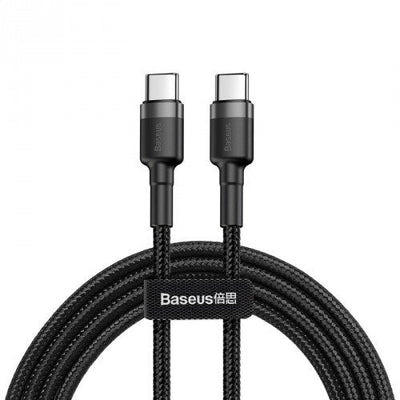 Baseus Cable Charging / Datos Serie Cafule USB-C a USB-C PD 2.0 60W Flash 1M, Gris-negro — image 1