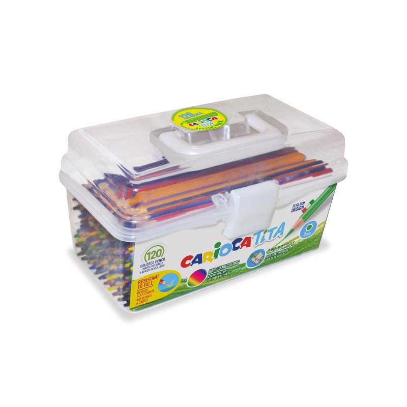 Carioca Tita Pack 120 Pencils Resina - Body Hexagonal - Colours Brillantes And Lavables - Escritura Blanda - M