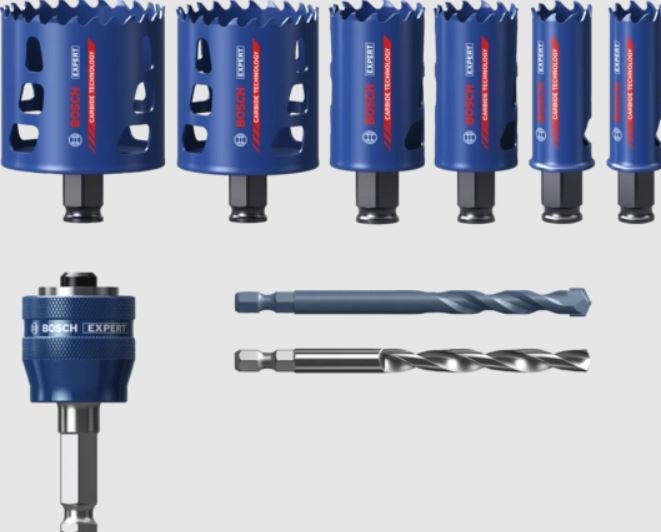 Bosch Set Of Coronas Perforadoras Expert Toughmaterial, Ø 22-68MM, 9 Pieces 2608900445