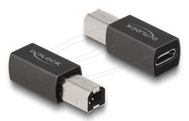 Delock USB 2.0 Adapter USB Type-c Connector Female a Type B Connector Male