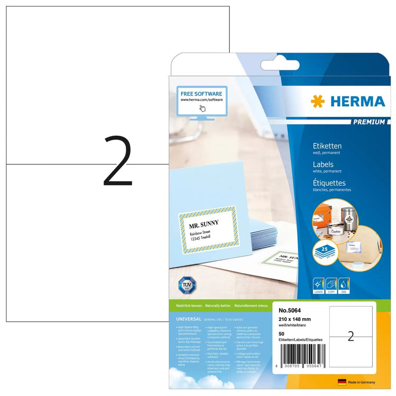 Herma Labels 5064 White 210,0 X 148,0MM