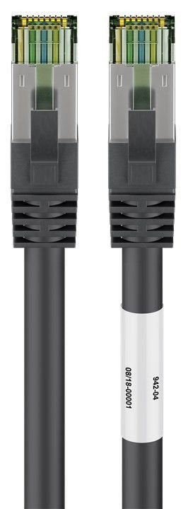 Goobay Network Cable CAT.8.1, S/FTP (pimf) 0.25M Black 66719 — image 1