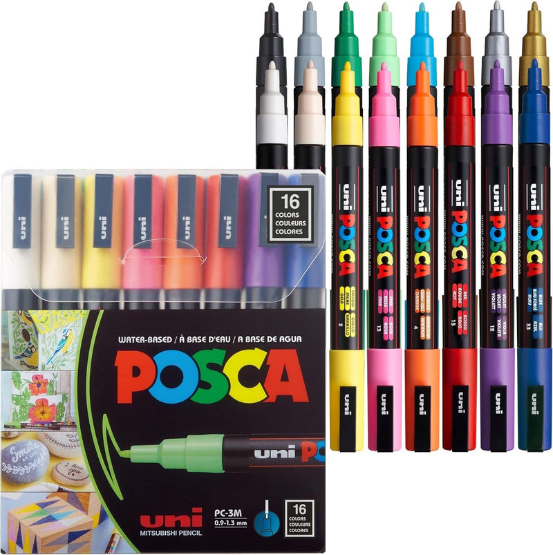 Posca Marker Uni PC-3M 16ER Set