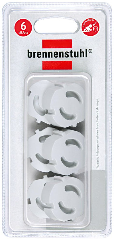 Brennenstuhl Protection Plugs Children 6 Pieces Grey — image 1