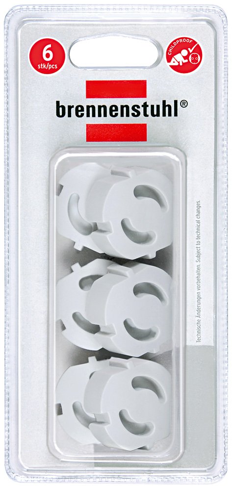 Brennenstuhl Protection Plugs Children 6 Pieces Grey