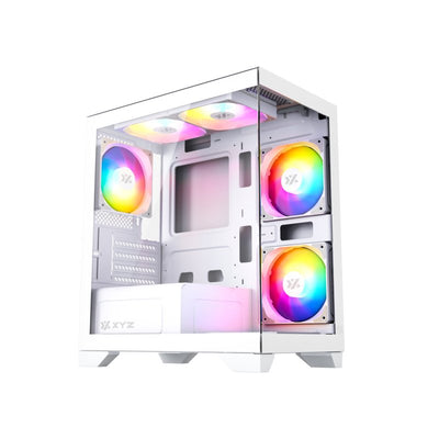 Xyz Tower MATX Titanium View Lite White — image 1
