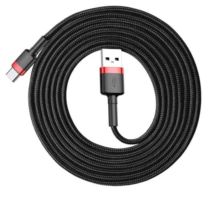 Baseus CATKLF-U91 USB Cable USB 2.0 3M USB a USB C Black Red