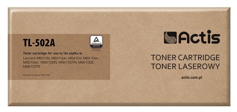 Actis Toner TL-502A Spare Part Lexmark 50F2H00, Standard 5000 Páginas, Black