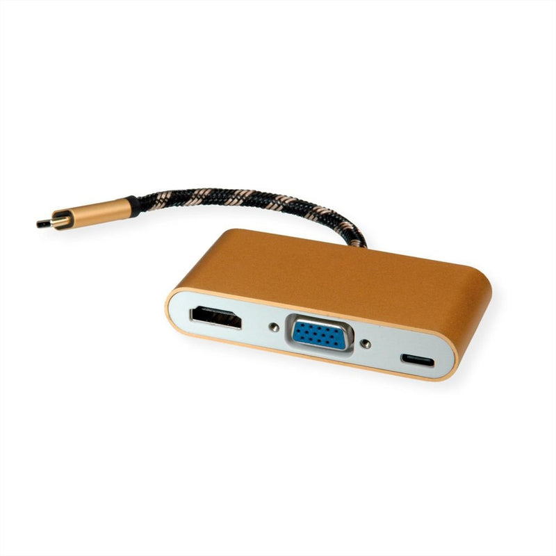 Roline Gold Display Adapter USB Type-c - VGA HDMI C (pd)