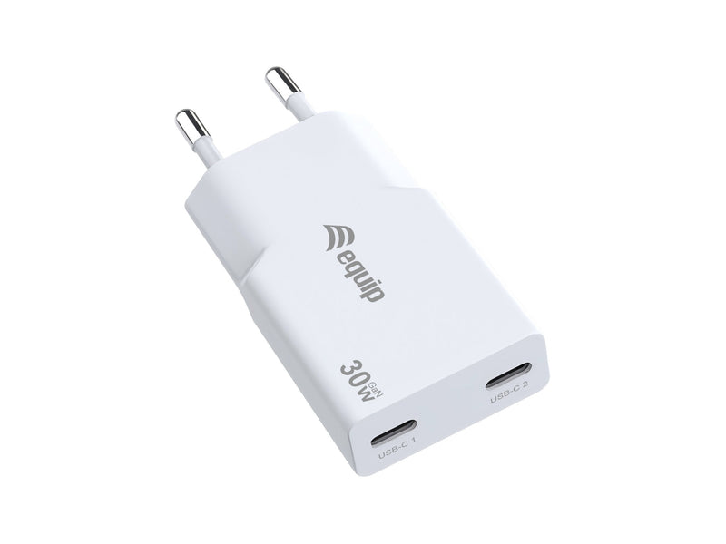 Equip Charger 2PORT USB-C PD 3.0 USB-A GaN Slim 30W White