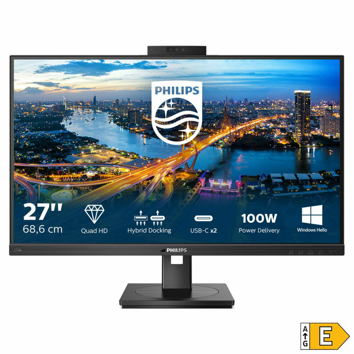 Philips Monitor Philips 276B1Jh/00 Lcd 27" Ips Lcd Flicker Free 50 - 60 Hz 75 Hz 50-60  Hz 27"