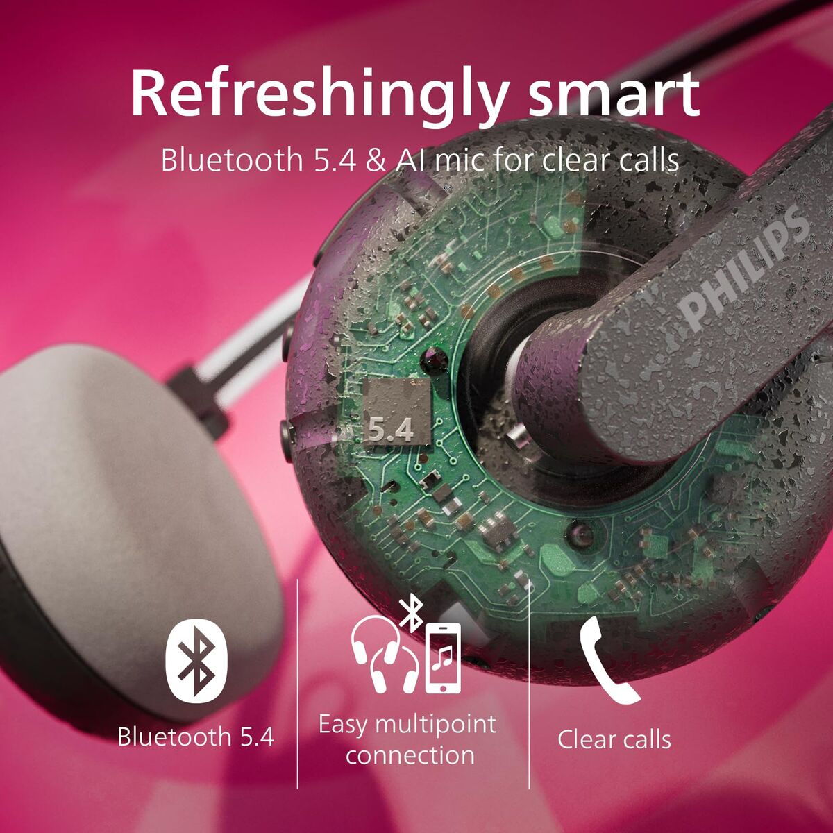 Philips Headphones Philips Tah2000Bk Black