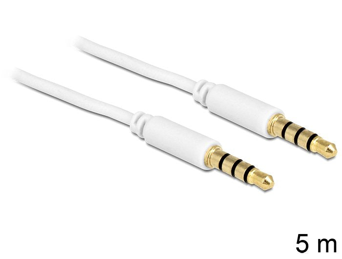Delock Cable Stereo Jack 3.5MM 4 Pin Male 5M