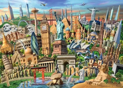 Ravensburger Puzzle Lugares Interés Todo Mundo 1000 Pieces 12000332 — image 1